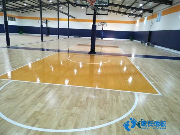 學(xué)?；@球木地板施工步驟